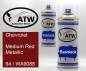Preview: Chevrolet, Medium Red Metallic, 94 / WA9088: 400ml Sprühdose + 400ml Klarlack - Set, von ATW Autoteile West.